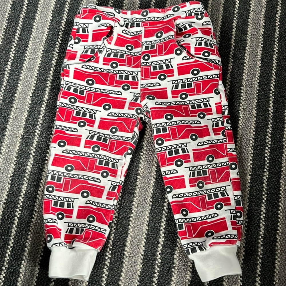 Winter water factory fire truck sweatpants 12 months cotton